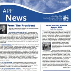 APF Newsletter, Winter 2006 - 2007